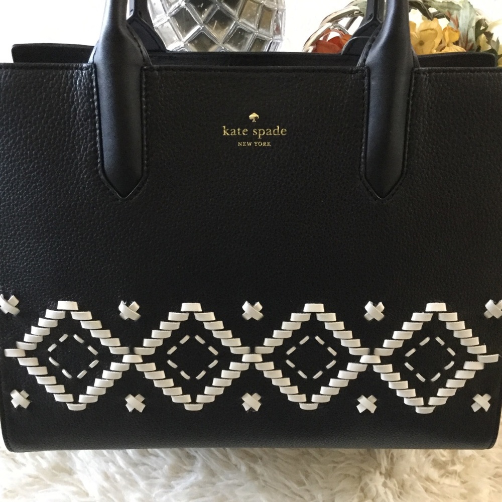 Kate Spade Leather Satchel Flynn Street Meriwether - Picture 4 of 8